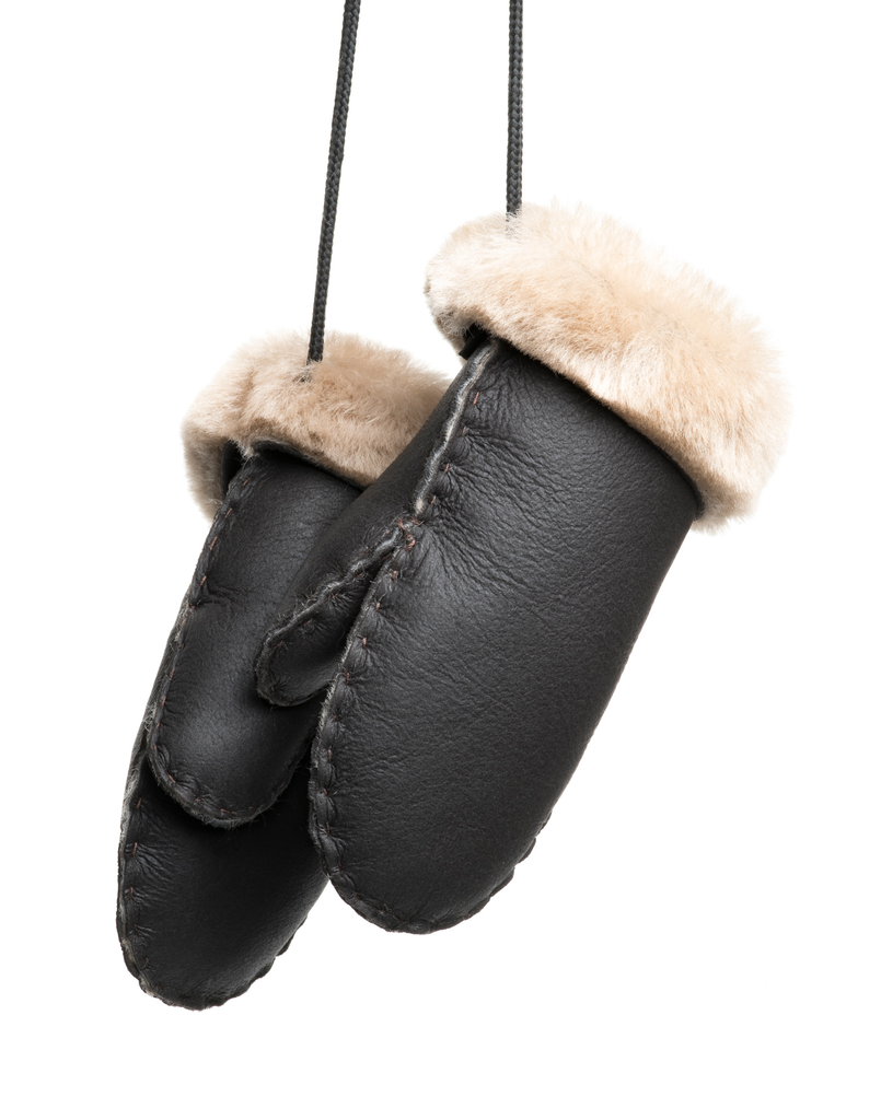 Mittens Kids Nappa Chocolat